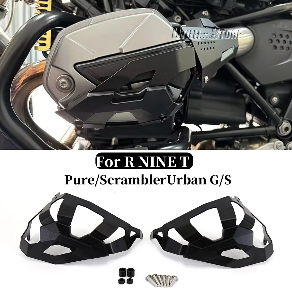 

Motorcycle Accessories Engine Guard For BMW R NINET NineT Pure RNINET Urban R NINE T R9T Cylinder Head Protector Cover Aluminum