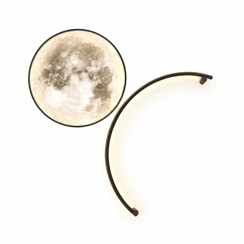 Moon Wall Light: Soft LED Lunar Glow for Bedroom & Hallway — 5