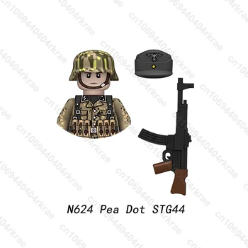 二戰德國海軍人物積木,包括海軍水兵、士兵、潛水艇指揮官、戰士和武器零件,兒童玩具 10 最佳銷售 樂高二戰德國士兵 - №2