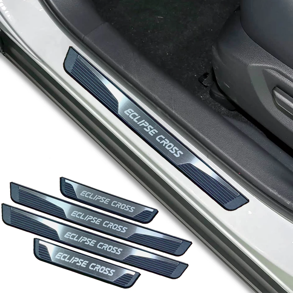 For Mitsubishi Eclipse Cross Door Sill Trim Styling Car Threshold Pedal Protection Accessories 2019 2020 2021 2022 2023 2024