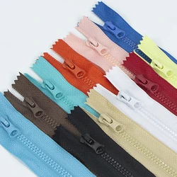 2 Pcs 3# Resin Single Close End Zippers 15/20/25/30cm For Jeans Bags Coat Cushion Garment Sewing Accessories Craft Diy