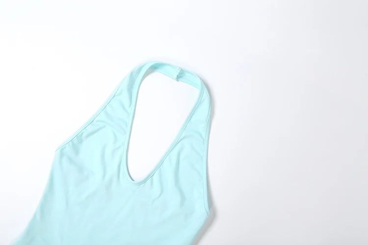 Weird Puss Sexy Mode-Playsuits für Damen, Neckholder, tief ausgeschnitten, rückenfrei, ärmellos, figurbetont, mit Pfirsich-Hüftform, High-Street-Stil, klassische Overalls – Detail 6