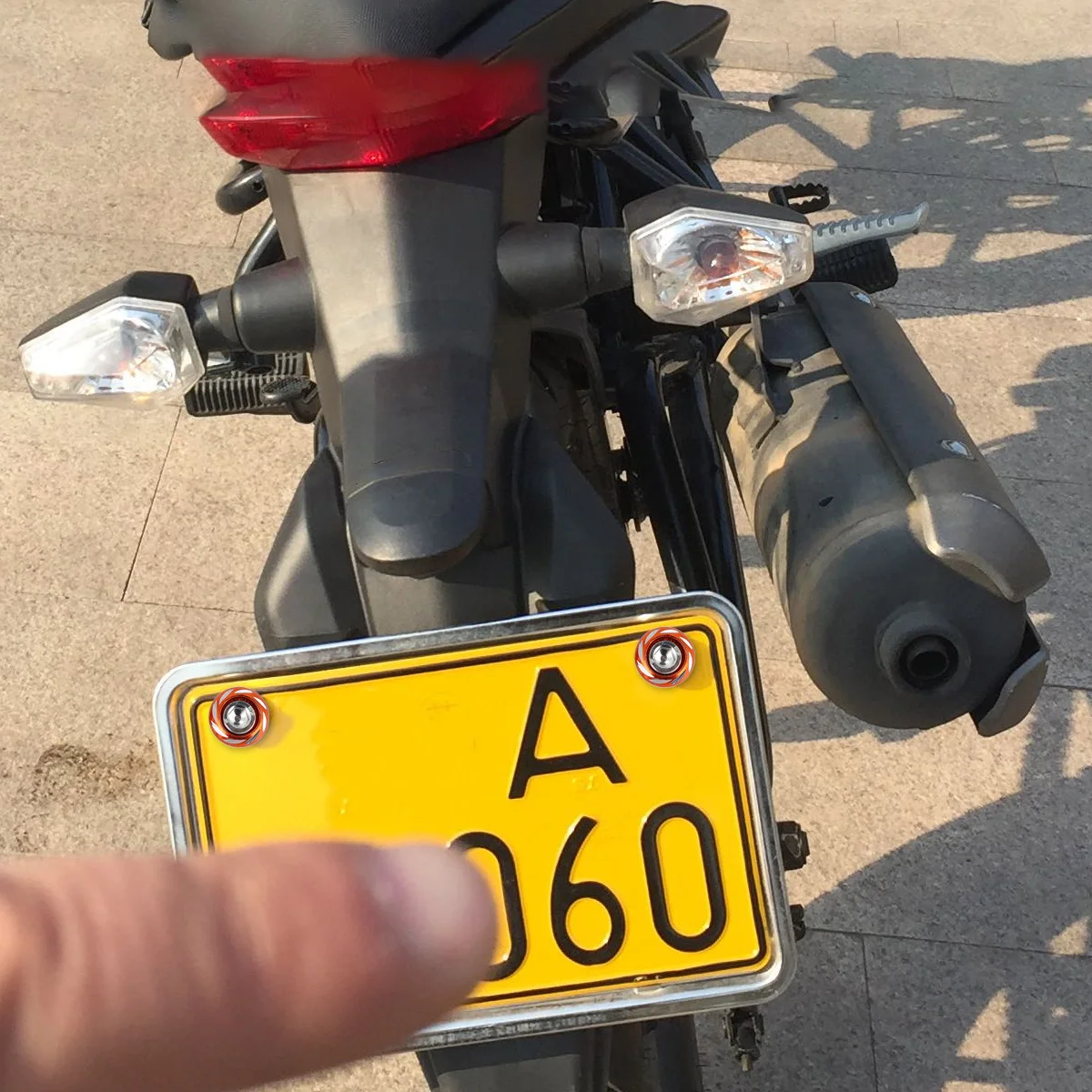 20 قطعة 6 مللي متر مسامير دراجة نارية للوحة ترخيص أجهزة تعديل سبائك الألومنيوم المقاومة للصدأ لتخصيص الدراجة النارية #1