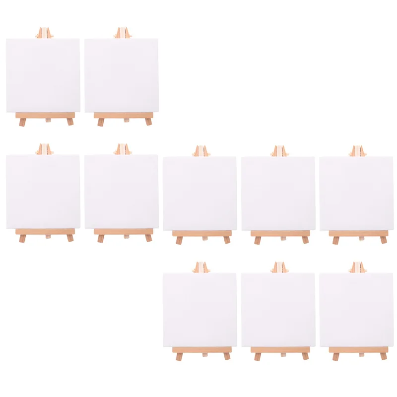 

60 Set Artists Mini Canvas Set Painting Craft DIY Drawing Small Table Easel Gift