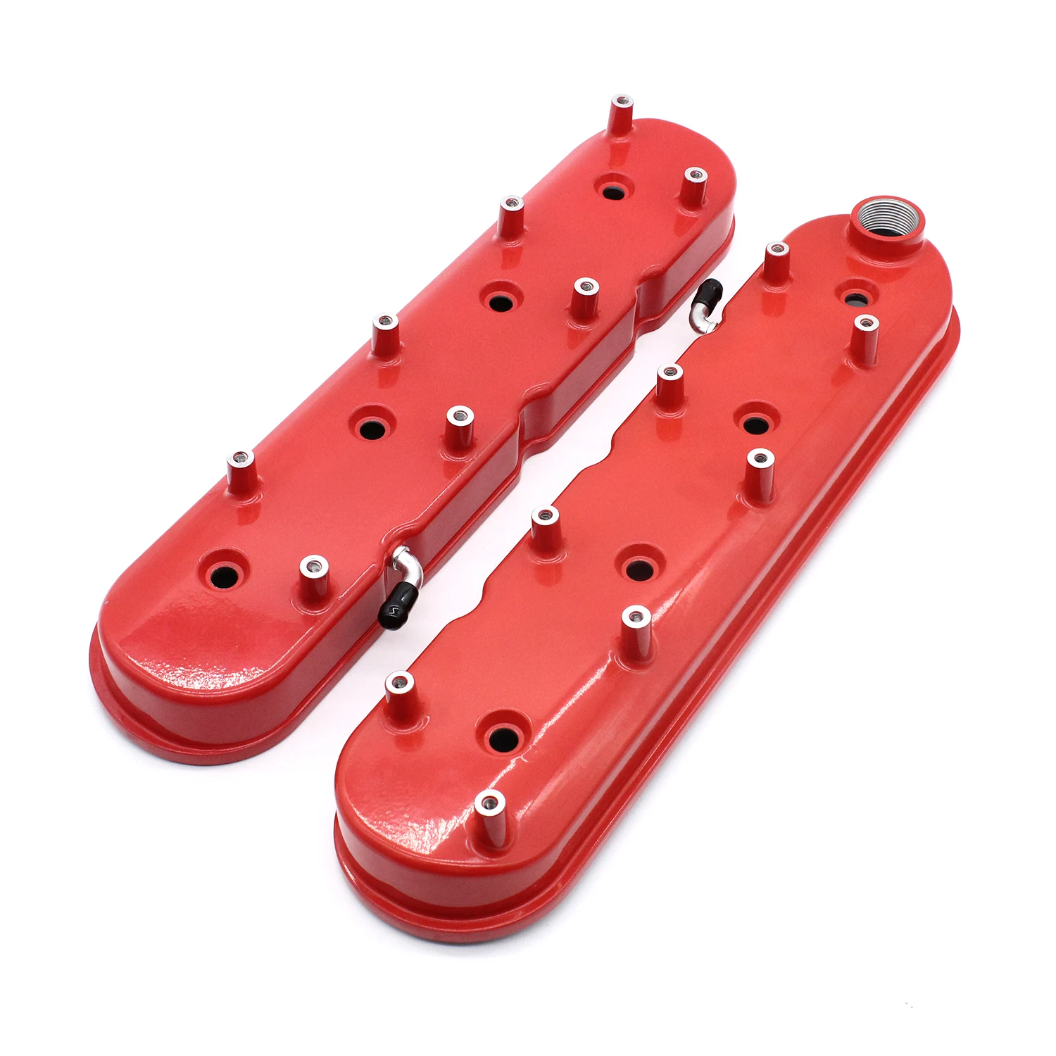 241-113 2PCS Aluminum Gloss Red Tall LS Valve Covers For Chevy LS1 LS2 LS3 LS6 LS7 LS Car Engines Parts Components Valve Covers
