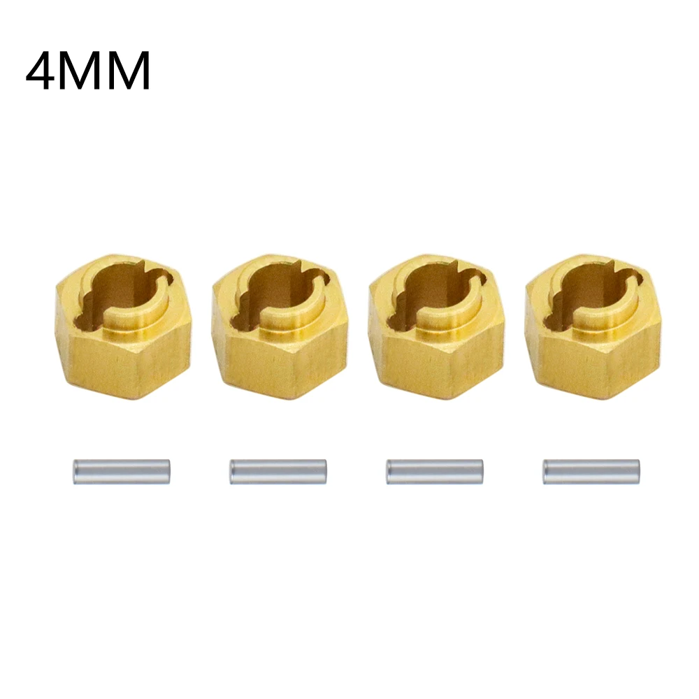 Adattatori per prolunghe per mozzo esagonale ruota in ottone da 7mm 4/5/6mm per TRX4M Bronco Defender 1/18 RC Crawler parti del modello di auto