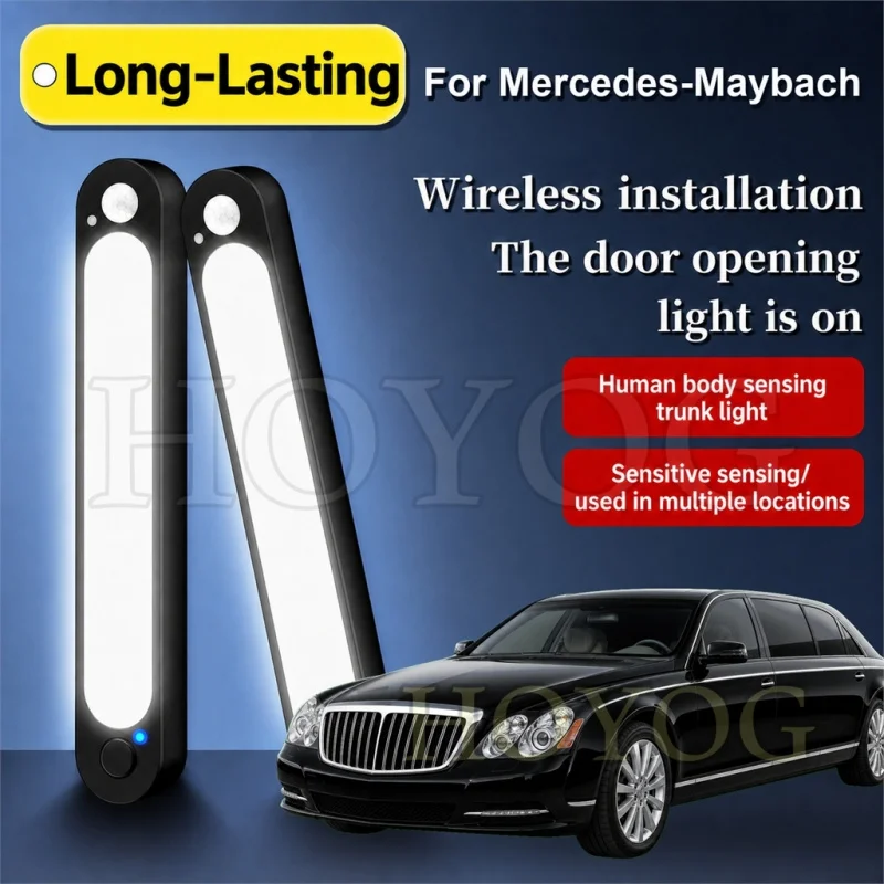 For Mercedes-Maybach 2015-2026 Car Trunk Light LED Lamp Motion Sensor Auto ON OFF Boot Cargo Light Sedan Interior Cabin