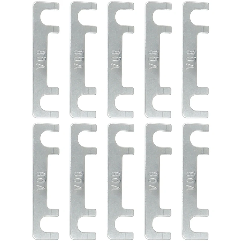 10Pcs Zinc Alloy Flat Fuses Strips for Vehicle Electrical Systems Fuses Strips