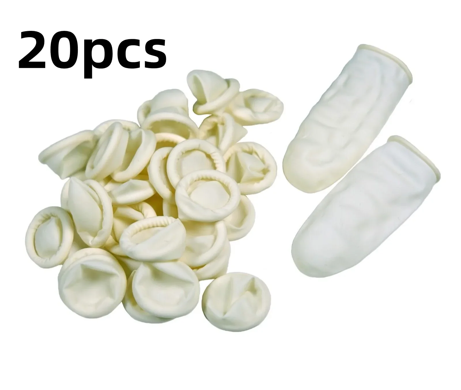 20/300PCS Wegwerp Vingertoppen Protector Handschoenen Natuurlijk Rubber antislip Antistatische Latex Vinger Babybedjes Vingertoppen rubberen handschoenen