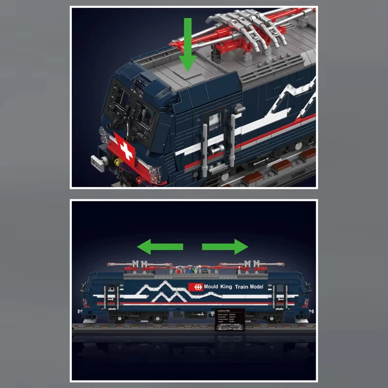 3072 قطعة فيكتورون MS التقنية قطار قاطرة كهربائي اللبنات التحكم عن بعد لعبة قطار البضائع لجمع هدايا الأطفال #5