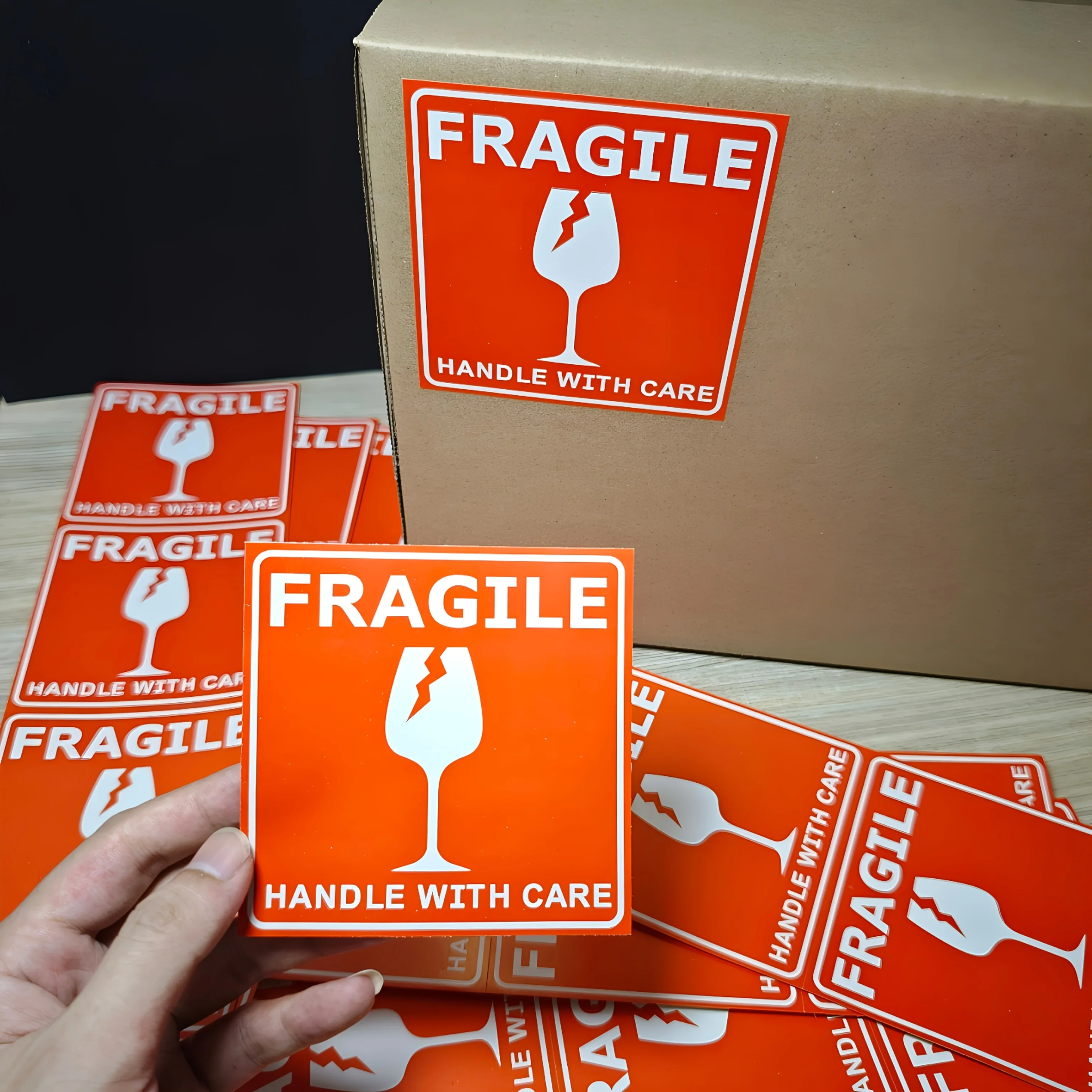 

60 Fragile warning stickers - Transport label stickers, fragile transport labels, packaging warning stickers
