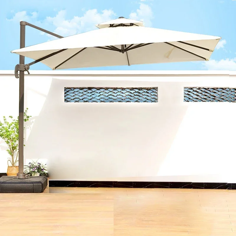 Outdoor Furniture Garden Double Canopy Umbrella Cantilever Large Parasol 3.5m Patio Parasol Economic Umbrellas For Beach