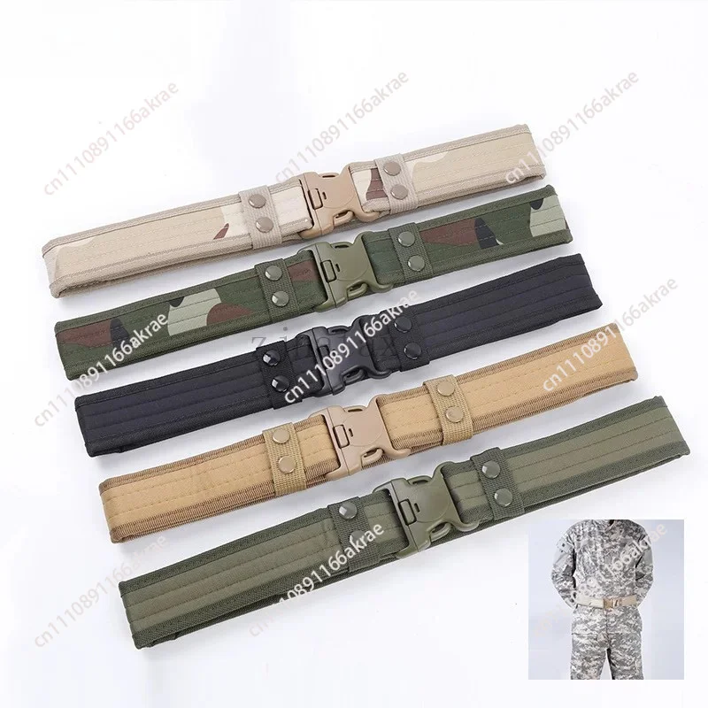 for 5.5Cm wide outer belt tactical belt EVA outdoor camping mountaineering outer belt military training camouflage
