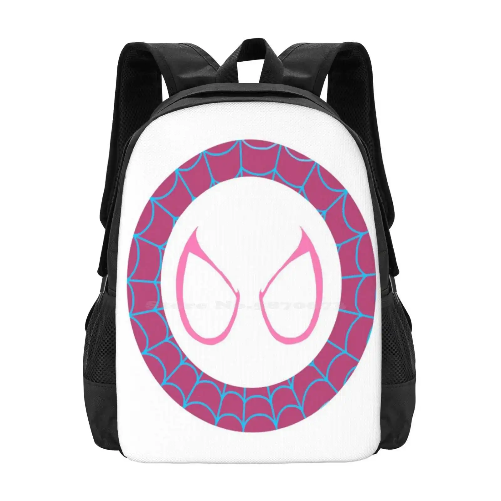 Spider-Gwen Large Capacity School Backpack Laptop Bags Spider Gwen Gwen Stacy Peter Parker Comics Punk Grunge Pop Drummer