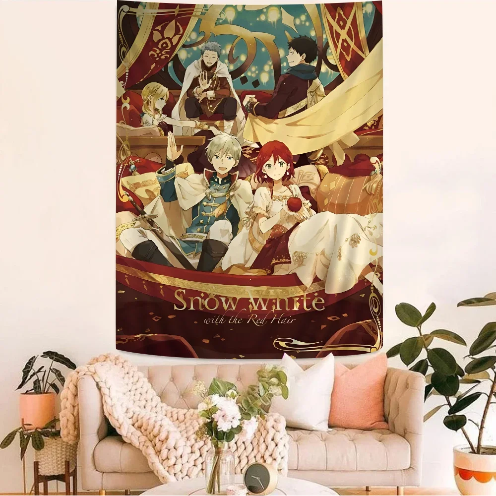 Snow White With The Red Hair Cartoon Tapestry For Living Room Home Dorm Decor INS Home Decor