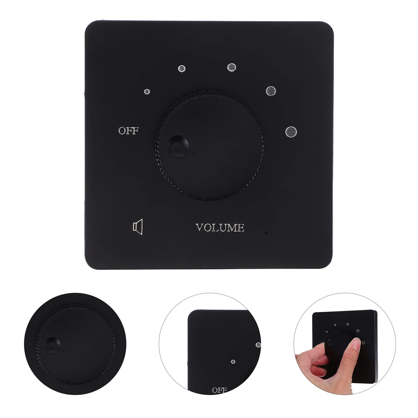 

5-Level in-Wall Speaker Volume Control Knob Panel Adjustable Sound Switch for Conference Theater Classroom Media Audio Systems