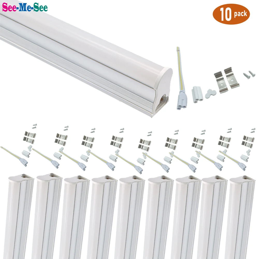 10pcs/lot 5FT 150CM 24W 2200LM High Power T5 Integrated Led Tube Indoor Lighting Fixtures  For Home warehouse factory