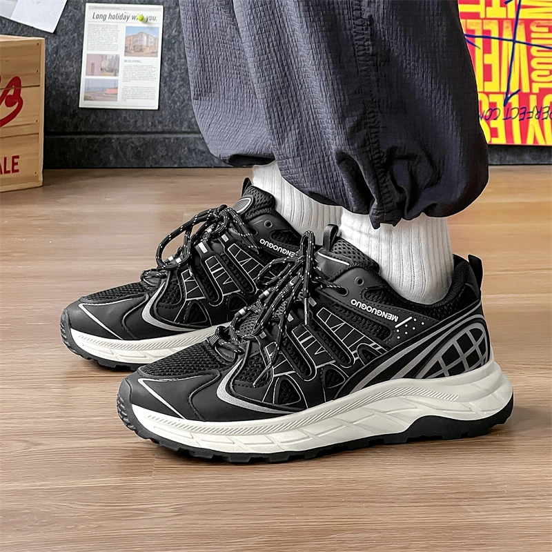 Men's Shoes 39-44 Thick-soled Breathable Sneakers Fashion Mesh Casual Shoes Delivery Fast Casual Men's Cloth Shoes