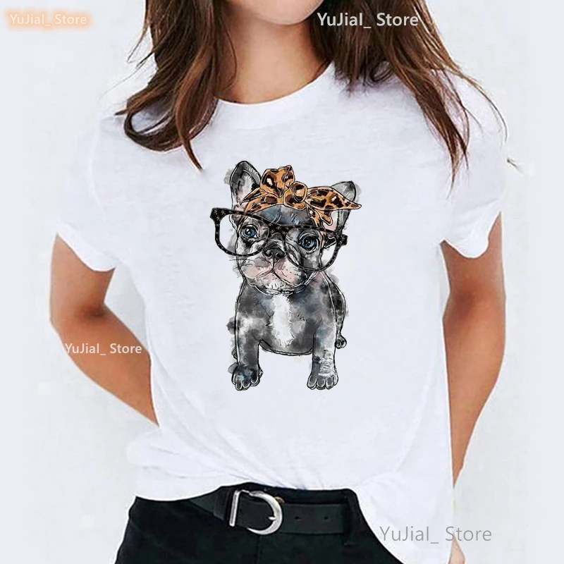 Rainbow Bulldog Animal Print T Shirt Girls Dachshund /Bernese Mountain Dog Lover Tshirt Women Harajuku Shirt Kawaii Clothes