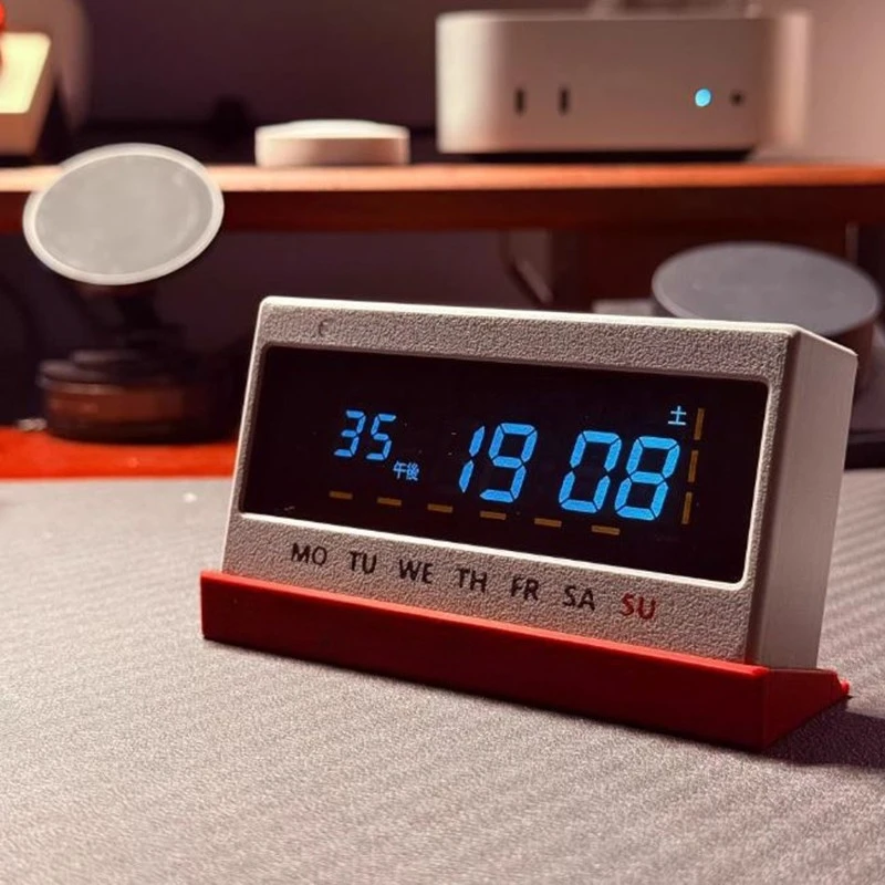 

DIY Новый Новогодний Серый Ракушка VFD Вечный Календарь Настольные Часы Подарок