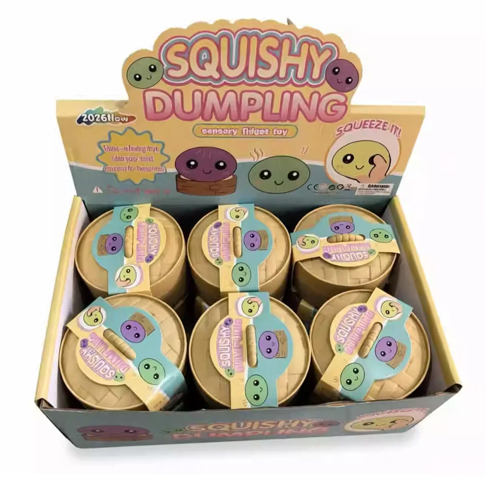 Dumpling Pressure Dumpling Squishies Schattig Kleurrijk Broodje Speelgoed Langzaam Stijgend Stressverlichtend Fidget Speelgoed voor Kinderen Volwassenen Anti-Angst Cadeau