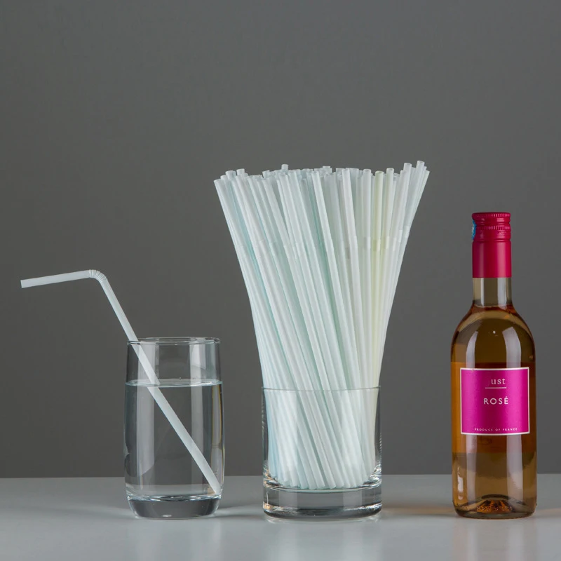 New Straw One-time Bendable Shape Plastic Straw Soy Milk Juice Elbow Straw Drink PP Straw S1181