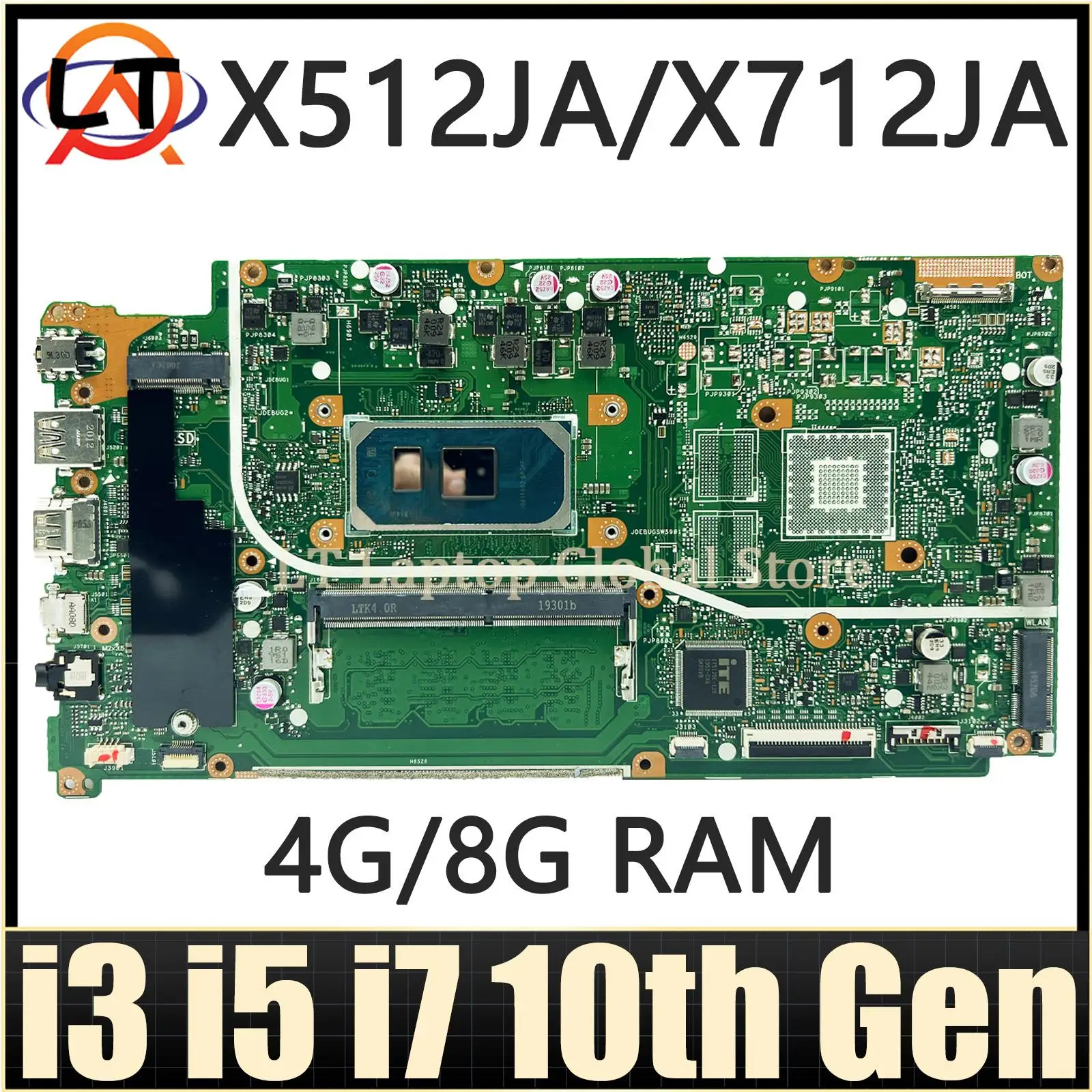 Laptop LT X512JA Mainboard untuk Asus VivoBook V5000J X512JP X512JF V5000JP Motherboard i3-1005G1 i5-1035G1 i7-1065G7 4G/8G-RAM