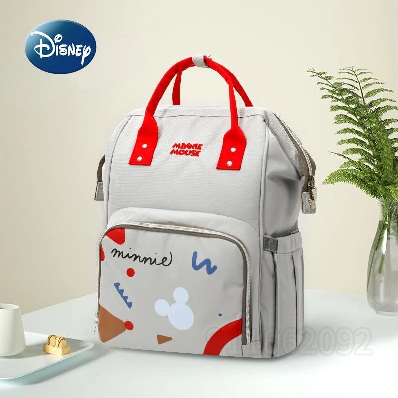 

Disney Mickey's New Diaper Bag Backpack Luxury Brand Baby Diaper Bag Cartoon Cute Fashion Baby Bag Large Capacity Mommy Bag