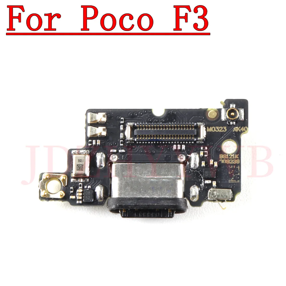 USB Charge Port Jack Dock Connector Charging Board For Xiaomi Poco F3 Motherboard Main SIM Card Holder Socket Flex Cable Parts