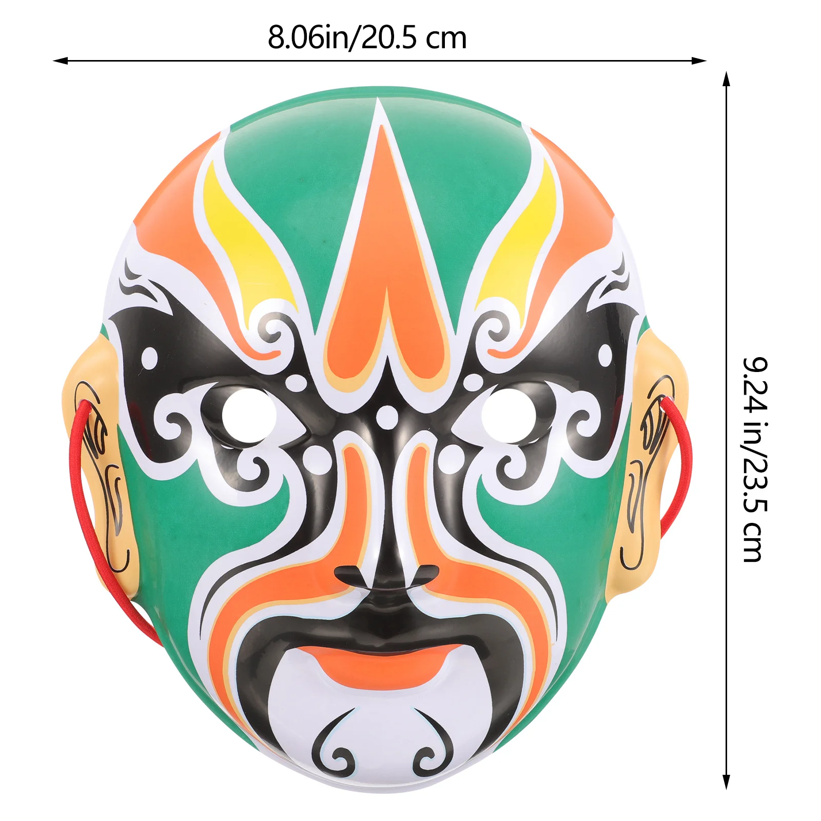 Máscara de ópera chinesa requintadamente elaborada, perfeita para sala de jantar e decoração de festa, máscara de ópera chinesa, fornecimento de festa