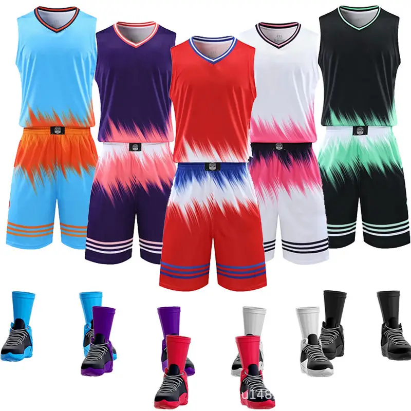 

Adult Children Basketball Jerseys Men Boys Girls Sets Kids Uniforms Fitness Football Tennis Student Tracksuit GYM Suits 7708