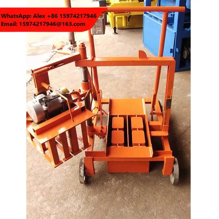 Concrete Brick Making Machine Mobile Small Concrete Block Machine With Motor