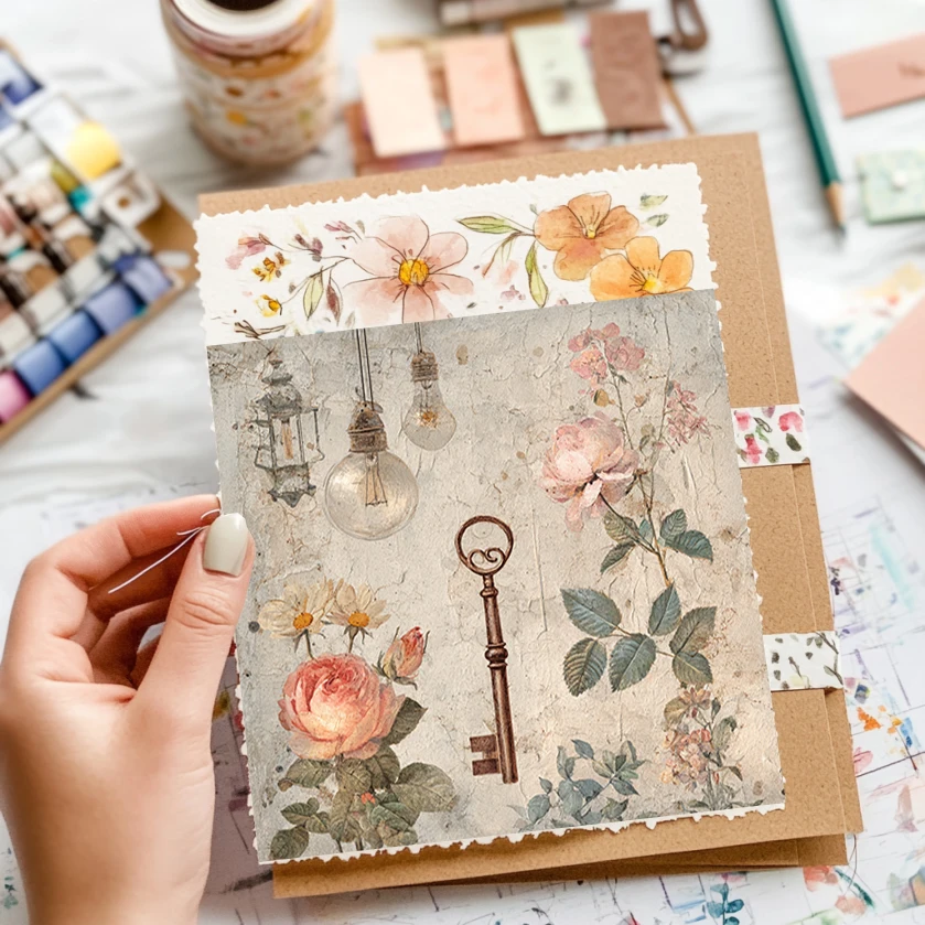 36 Lembar Kertas Scrapbook 6x6 inci: Percikan Cat Air Berbintang – Ciptakan Kreativitas Scrapbooking, Origami & Kerajinan Kosmik