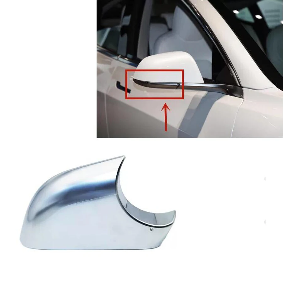 Chrome Side Mirror Lower Cover For Tesla Model 3 2017-2023 Rearview Mirror Bottom Housing