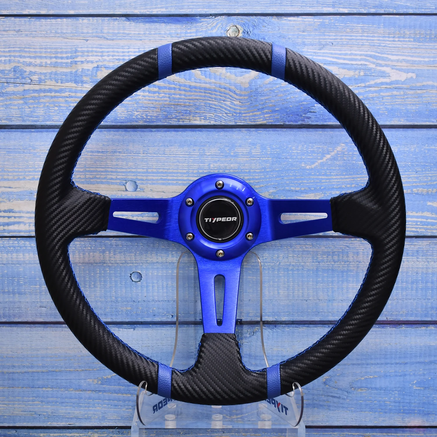 

Universal 350mm PVC Carbon Texture Modified Racing Steering Wheel for Car Modified Sports Steering Wheel