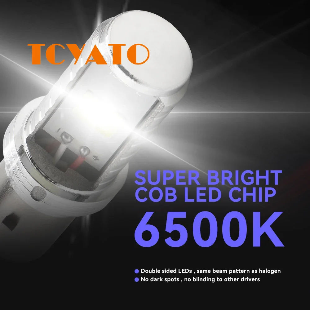 2-Sided Luminous Motorcycle Headlight Bulb H6M H6 P15D LED Signal Light Motorcycle High Brightness Light Cob Light 12V White 600
