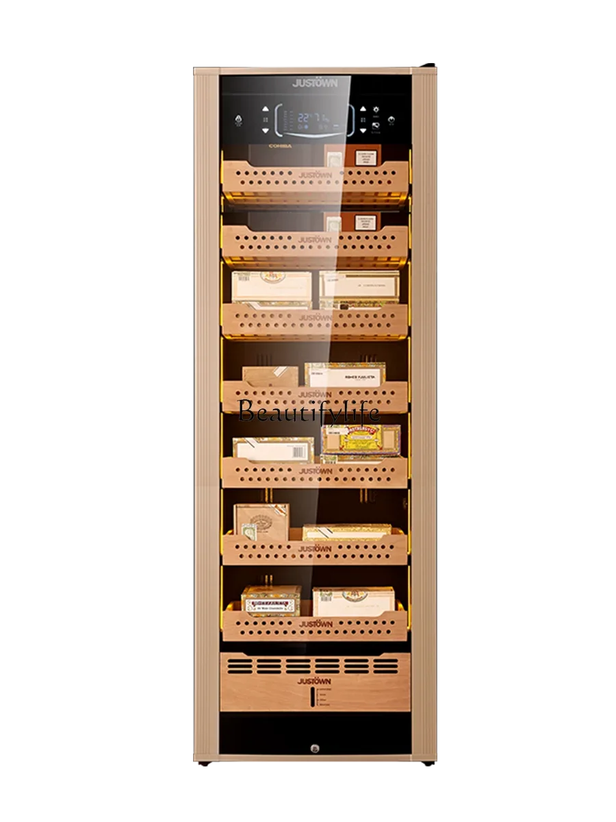 New sea level cigar cabinet constant temperature and humidity high-end cedar wood cigar refrigerator