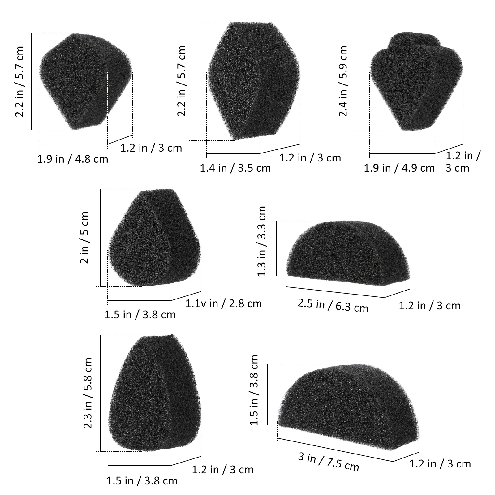 

28Pcs Face Painting Sponges Soft Durable Multi Shape Sponge Blocks for Face Makeup Body Art Crafts Supplies Teardrop Sponge