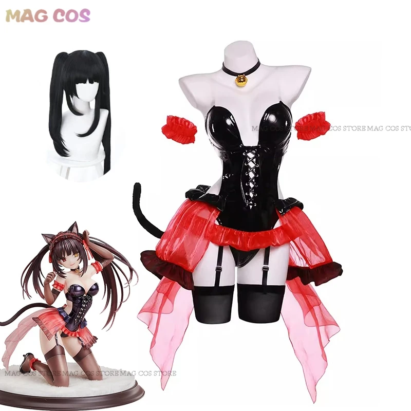 

Tokisaki Kurumi Bunny Girl Costume Anime Date A Live Tokisaki Kurumi Cat Ear Sexy Cosplay Women Bunny Suit Wig