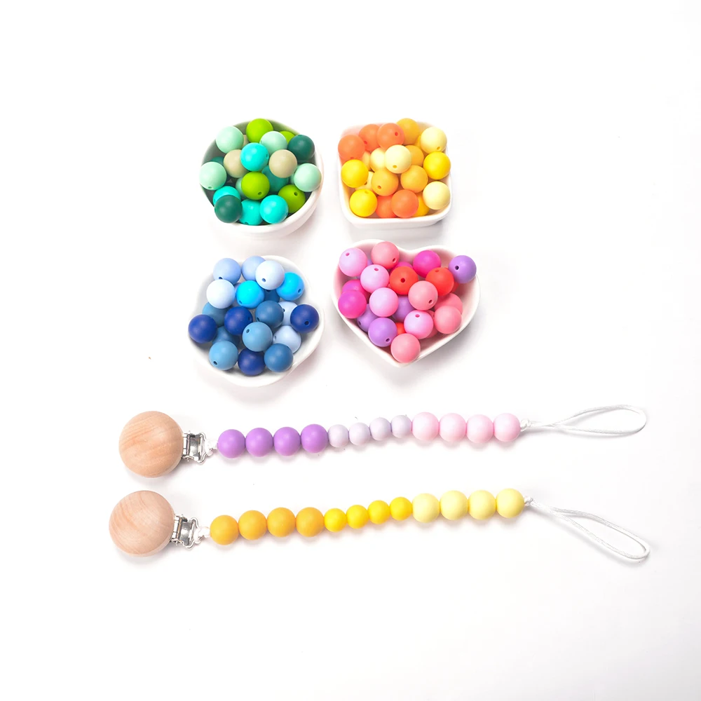 LOFCA 50Pcs/Lot Silicone Bead 9/12/15MM Used In Jewelry Making Necklace Bracelets Keychain Jewelry Accessories