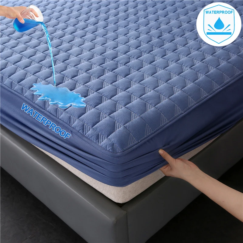 

Luxury Waterproof Mattress Cover - Antibacterial Dust Mite Proof Mattress Protector, Soft & Breathable Quilted Fitted Sheet