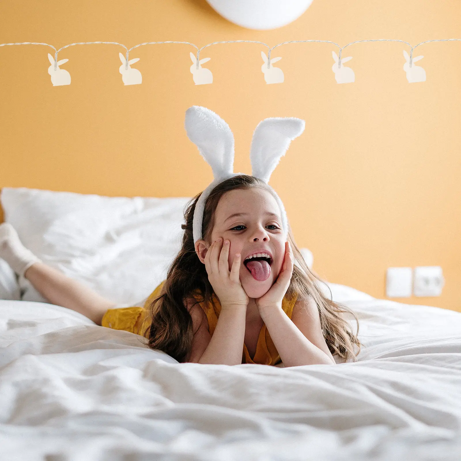 

Набор светодиодных гирлянд в виде животных: Пасхальный кролик, декоративная подвесная подсветка для вечеринок, спальни, гостиной, сада