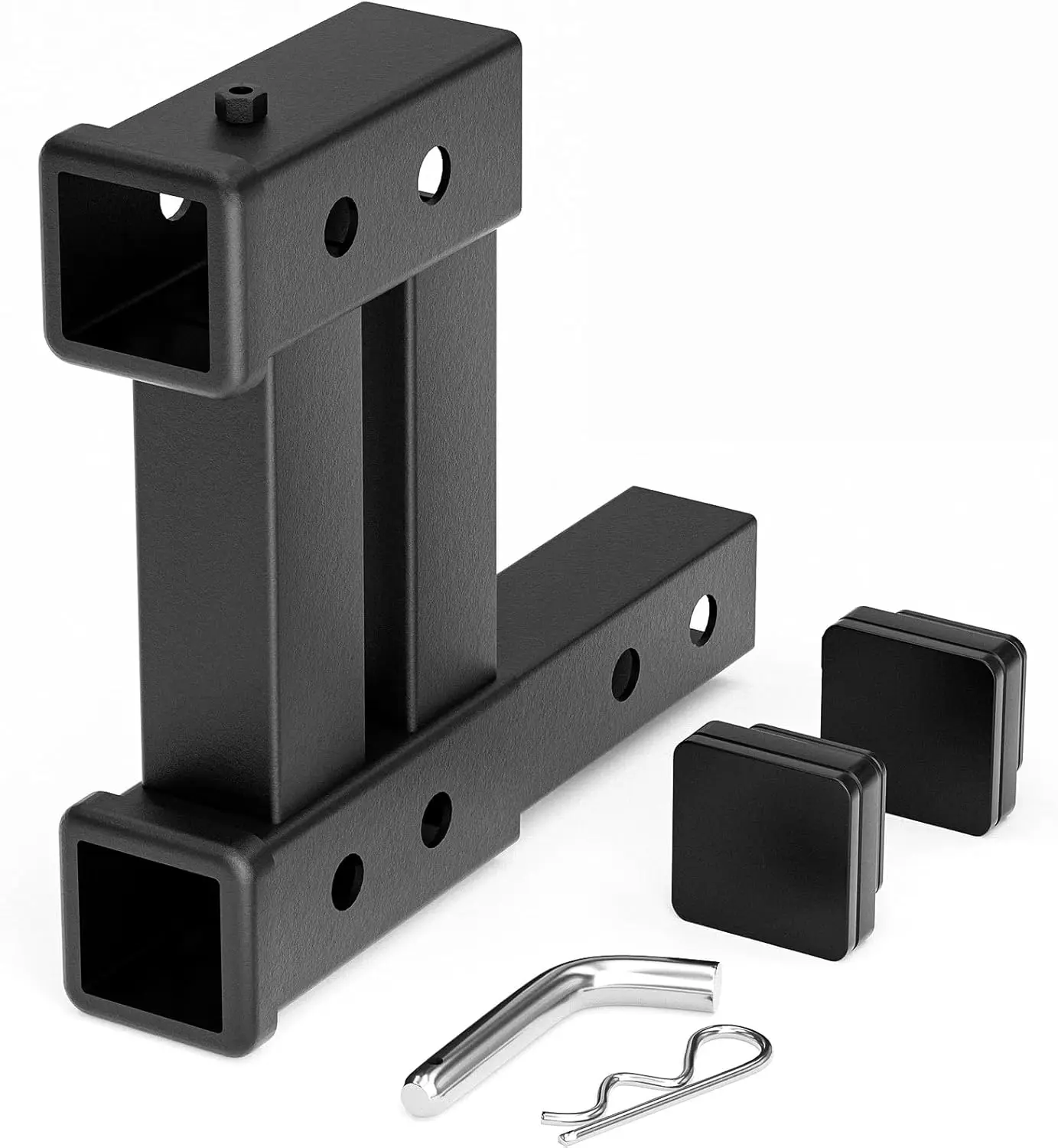 

2 Inch Dual Hitch Extender, Drop-Rise Trailer Hitch Adapter, 4000 LBS Capacity Double Receiver for Class III & IV, for Cargo