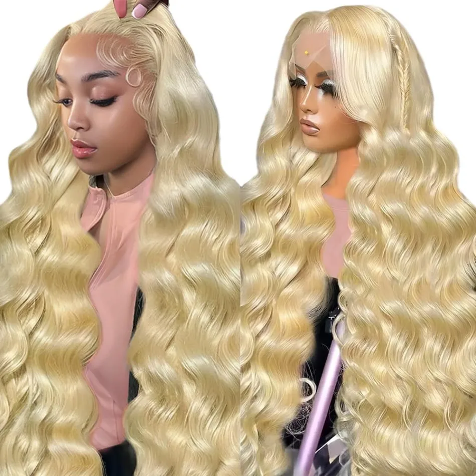 

Body Wave Human Hair Wigs 13X6 Hd Lace Frontal Wigs Blonde 613 100% Human Hair 250 Density For Women Pre Plucked Brazilian Wigs