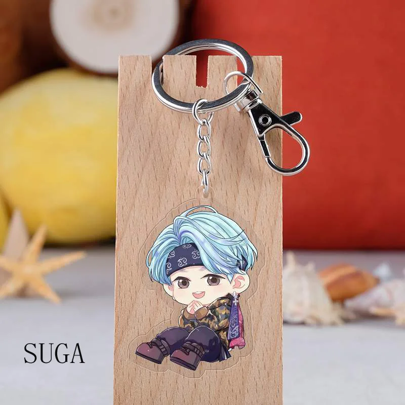 Acrylic Keychain Kpop Jimin V Suga Jhope Jungkook Jin Anime Merchandise Cute Pendant Jewelry Accessories