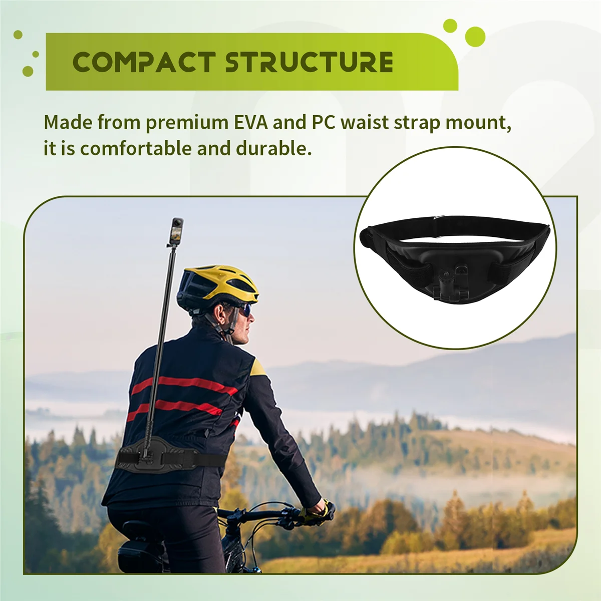 Vendita calda Indossabile Staffa per la vita Tempo Selfie Stick per X/X2 Bar Accessori panoramici per Fusion