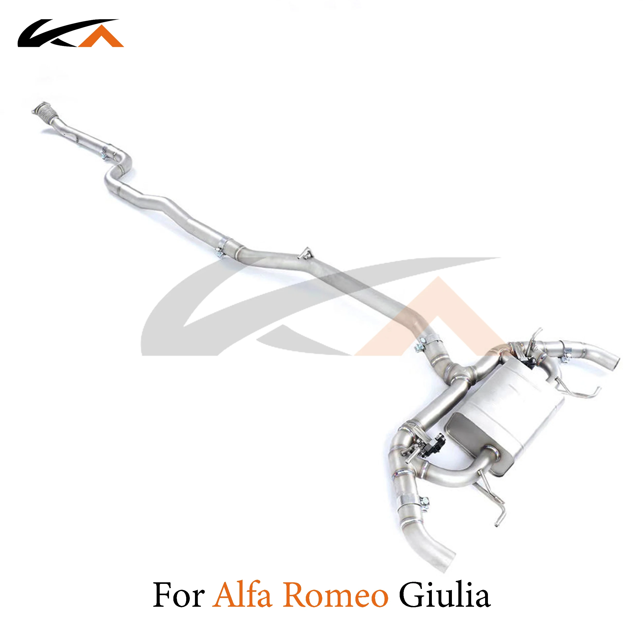 KA Tuning exhaust system stainless catback for Alfa Romeo Giulia 2.0T rear section performance muffler valve