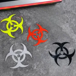 Cool Biohazard Warning Motocross Stickers Danger Sign Decals Bicycle Racing Fuel Tank Body Off-road Motorcycle Helmet Decoration