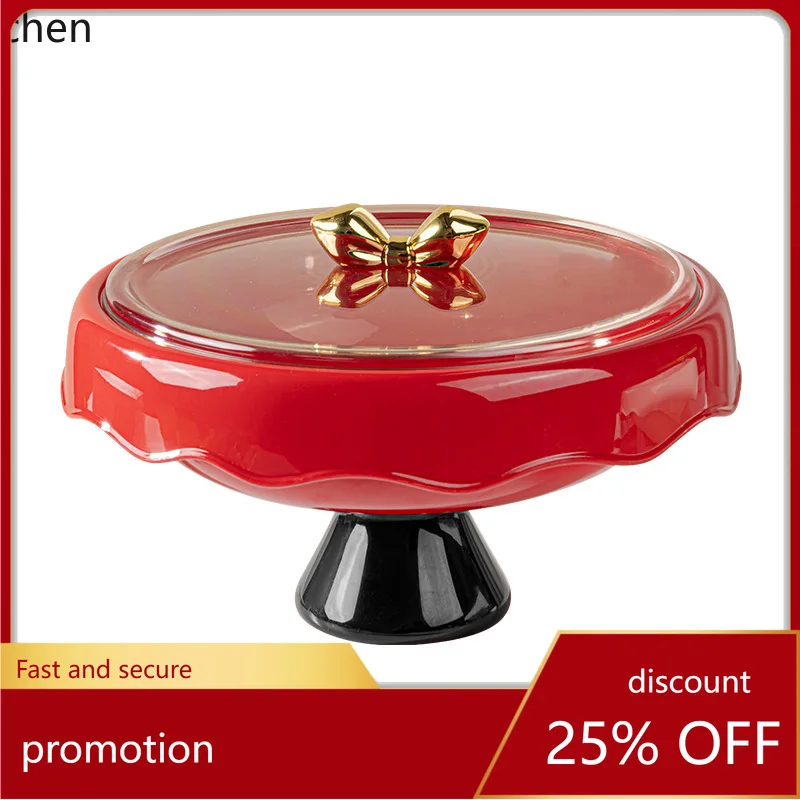 ZML Household Multifunctional Fruit Tray with Lid, Plastic Tray for Dried Fruits, Seeds, and Candy Storage