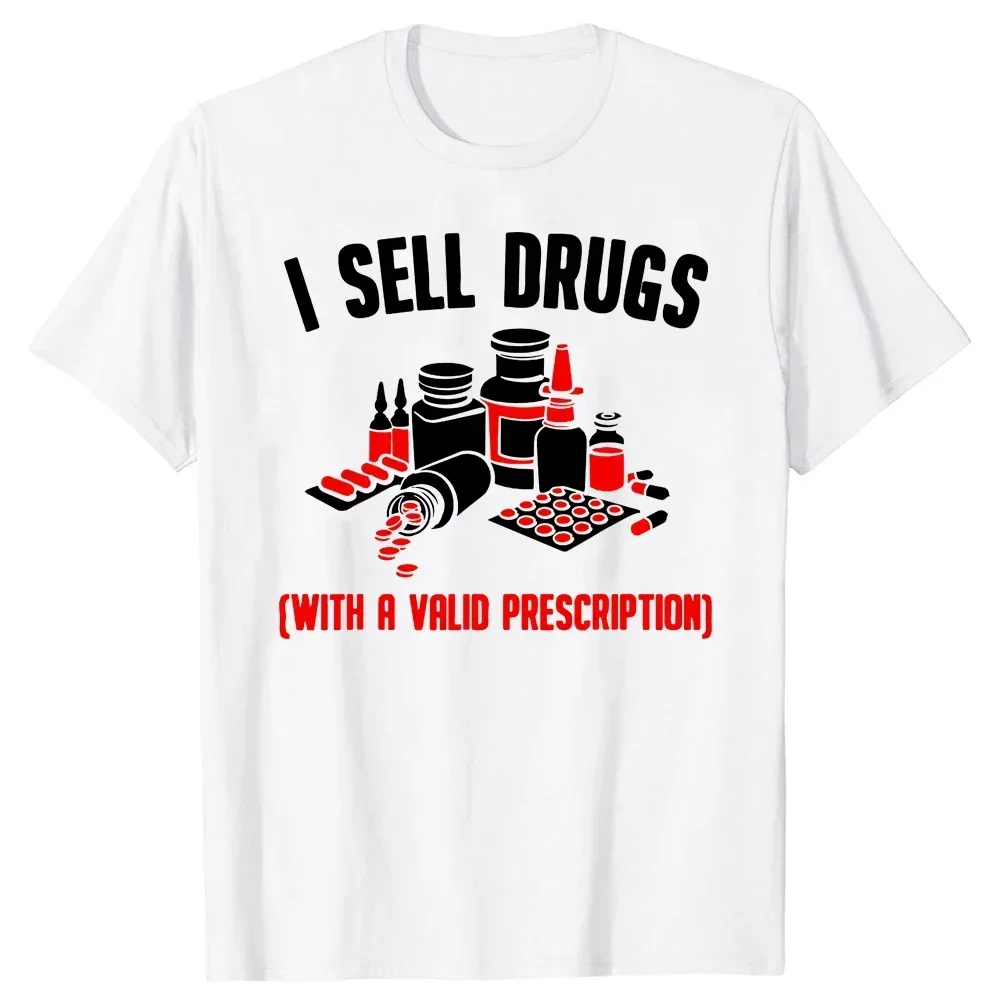 Funny Drug Design Pharmacist Pharmacy Technician T Shirts Streetwear Short Sleeve Birthday Gifts Summer Style T-shirt Men